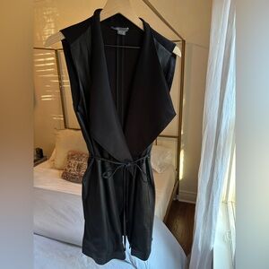 Vince Black leather wrap vest / Dress